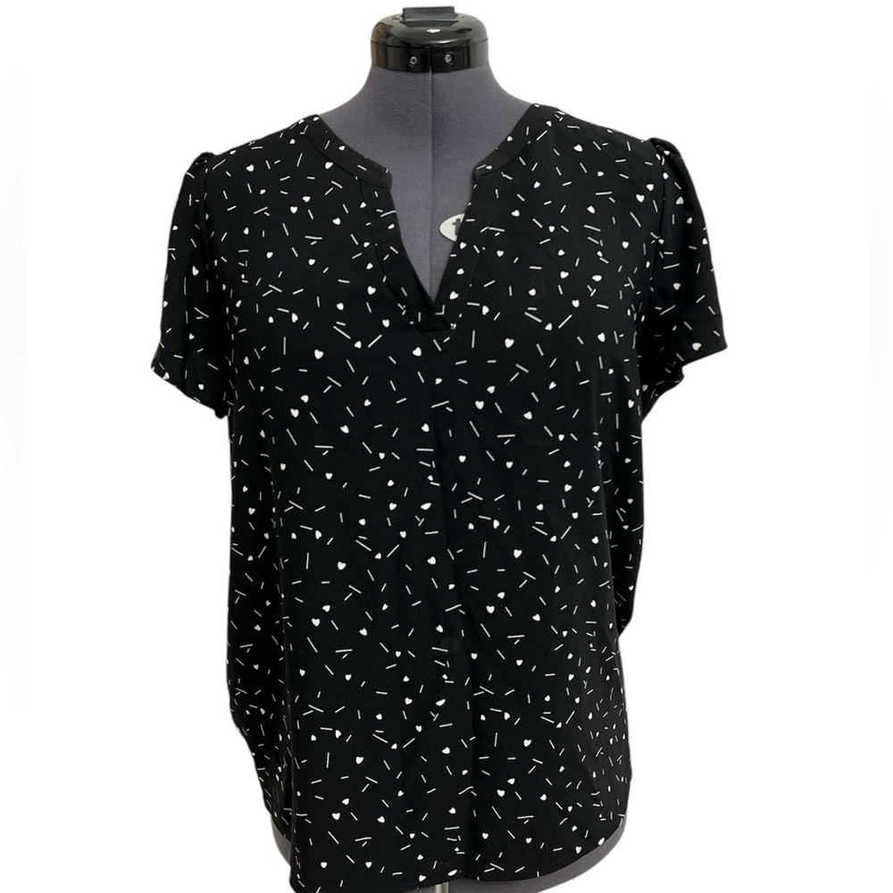 HILARY RADLEY Women's Large Short Sleeve Blouse